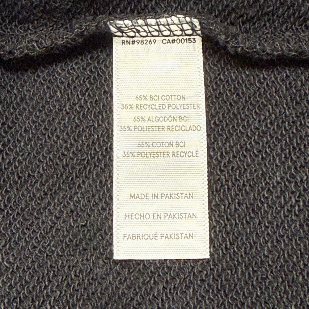 Alternative Apparel‎ Black Raglan Sweatshirt High Low Raw Hem Large Womens NWOT - Picture 9 of 11